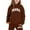 Brown, variant on Girls Fall Outfits Size 7/8 Dresses Girls Outfits Hoodies Letter Print Sweatshirt Stylish and Comfortable Everyday Wear Toddler Fall Outfits for Girls 2T Short Sleeve Black Size 7-8 Years