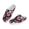 thumbnail image 2 of Lsque Rose Flowers Pattern Womens Comfort Cotton on Scuff With Memory Foam and Anti-skid Sole Slipper-46/47, 2 of 7