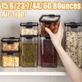 thumbnail image 1 of 1/4Pcs Airtight Food Storage Containers Set with Lids, BPA Free Plastic Dry Food Canisters for Kitchen Pantry Organization and Storage, Dishwasher Safe,4 Different Size, 1 of 7