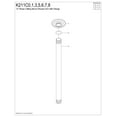 thumbnail image 3 of Kingston Brass K211C8  12" Rain Drop Ceiling Mount Shower Arm with Round Flange, Brushed Nickel, 3 of 3