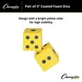 thumbnail image 5 of Champion Sports 3-inch Coated Foam Dice, Yellow, 2-piece, 5 of 5