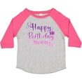 thumbnail image 3 of Inktastic Purple Happy Birthday Mommy Boys or Girls Toddler T-Shirt, 3 of 5