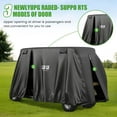 thumbnail image 5 of 10L0L 6 Passenger Golf Cart Cover for Yamaha Club Car EZGO 4+2 Person,420D Waterproof Rain Cover, Golf Cart Accessories, Black, 5 of 7