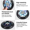 thumbnail image 6 of 2 Pcs Scooter Accessories 110mm Wheels Colorful Pu Thick Stunt Car with Bearings(Black), 6 of 9