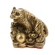 thumbnail image 2 of Estatua de tigre de latón, animal chino, escultura, adorno, dinero, suerte, 2 of 7