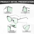 thumbnail image 4 of Sunglasses for Women Men, White Copper & AC Resin Metal Colorful Frog, Green, 4 of 6