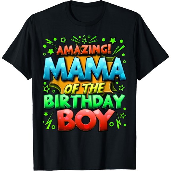 Mama of the Birthday Boy Matching Family Mommy T-Shirt