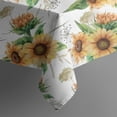 thumbnail image 5 of White Sunflower Bouquet Pattern Square Tablecloth,Waterproof Square Table Cover,Wipeable Spillproof Washable Table Cover for Home Kitchen Party Decor 42"X42"(107x107cm), 5 of 6