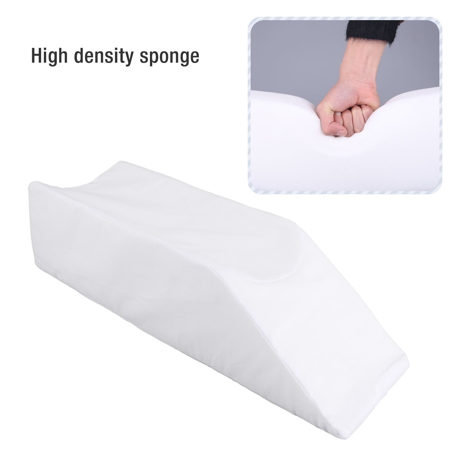 YAHHU U Shape Leg Elevating Wedge Pillow High Density Sponge Sleeping Elevated Cushion for Knee Ankle Support Recovery (23.62 inches / 60 cm)