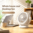 thumbnail image 6 of Desk Fan, Portable Electric Table Desktop Air Circulator Fans, Small but Powerful with Type C 180° Adjustable Tilt for Cooling Home Dorm Office Bedroom Bathroom Kitchen, 6 of 6