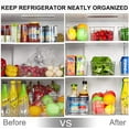 thumbnail image 2 of Contenedores apilables transparentes para despensa, para refrigerador, congelador y gabinete de cocina, sin BPA, organizadores de alimentos de plástico, grandes, amarillos, 2 of 7