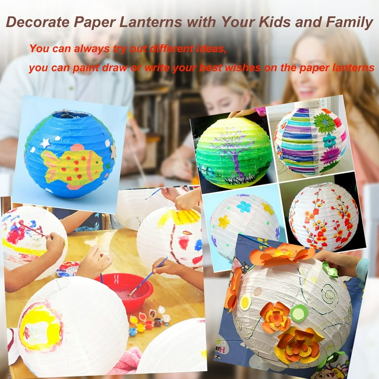 White hanging paper lanterns deals