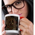 thumbnail image 2 of 3drose, Steampunk Clockwork in Rusty Metal, 11oz Two-tone Red Mug, 2 of 6