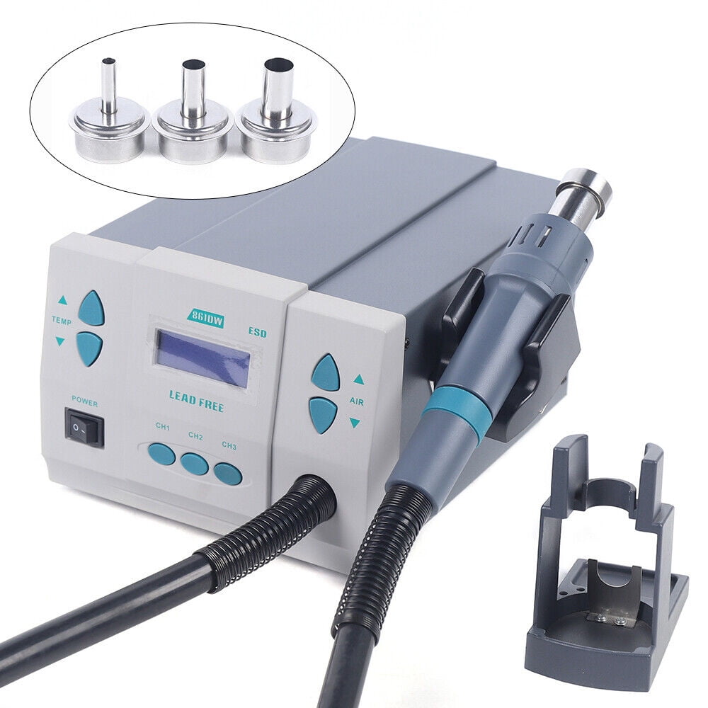 Soldering Hot Air Heat Gun Hot Air Rework Station 861DW 1000W Digital Display for Phone/Laptop Repair