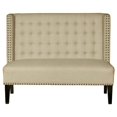 thumbnail image 3 of Pulaski Accentrics Home Shelter Back Upholstered Settee in Sateen Hemp, 3 of 8