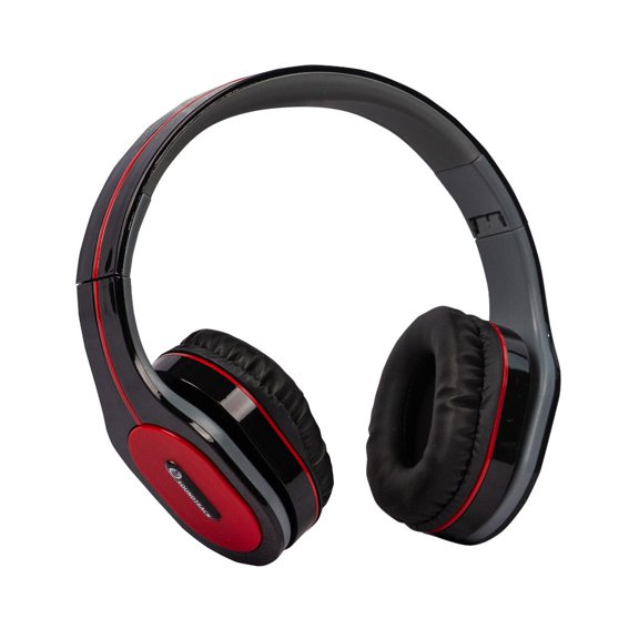 Audífonos STH-4001 SOUNDTRACK Tipo Diadema Plegables Cubierta Aulada Negro-Rojo