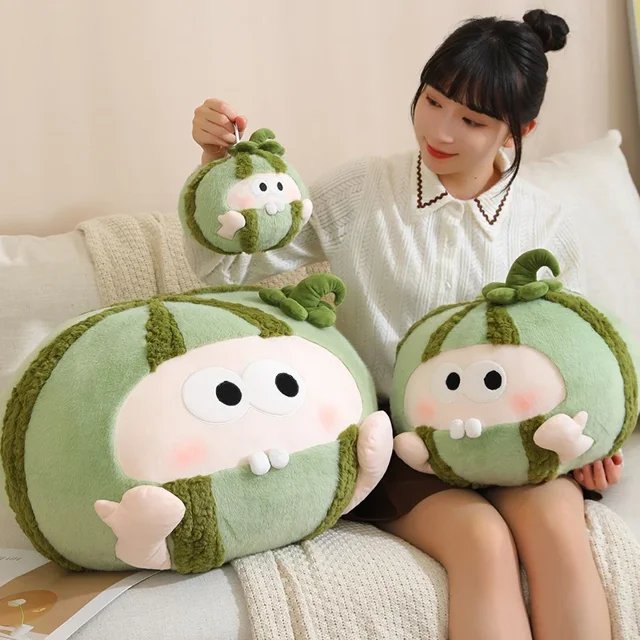 Peluche para comer melón las masas, juguete de peluche suave para comer melón, oveja de peluche, sandía, limón, regalo de cumpleaños de Navidad932