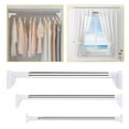 thumbnail image 3 of Tension Curtain Rod Telescopic Adjustable Rail Pole Steel Anti-Slip, 3 of 8