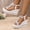 White, variant on Wedge Sandals for Women Butterfly Rhinestone Wedge Sandals Open Toe Ankle Strap Thick-Soled Sandals Party Wedding Evening formal Footwear White 36