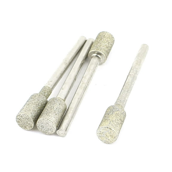 Unique Bargains 4 Pcs Cylindrical Nose Diamond Mounted Point Grinding Bit 3mm x 6mm