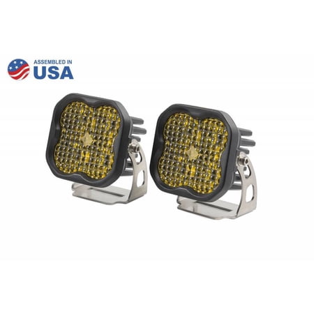 Diode Dynamics Worklight SS3 Pro Yellow Flood Standard Pair Universal DD6133P