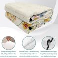 thumbnail image 4 of Queen Quilt Set 90''x96'', Colorful Flowers Lightweight Bedspread Coverlet Set with 2 Pillow Shams, Spring Botanical Wild Florals Herbs Breathable All Season Quilt Bedding for Bedroom/Guest Room, 4 of 9