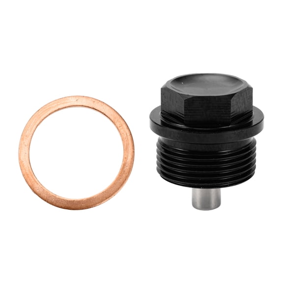 Unique Bargains Universal Oil Pan Screw Oil Drain Plug Sump Drain Nut Bolt M24x1.5 Aluminium Alloy Black 1 Set