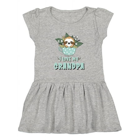 

Inktastic Teacup Raccoon I Love My Grandpa Girls Toddler Dress
