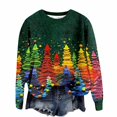 thumbnail image 1 of Zhanying T-Shirts de Noël pour Femmes Design Festif Mode Rétro de Noël Chandail Tricoté à Flocons de Neige pour Femmes, 1 of 5