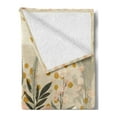 thumbnail image 2 of Ambesonne Floral Eucalyptus Fleece Throw Blanket Boho Nordic Art 60"x80" Blush Eggshell Amber, 2 of 5