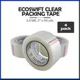 thumbnail image 5 of EcoSwift Brand Premium 1.88 in. x 110 yd. Clear Packing Packaging Tape 2.0 Mil, 4-Pack, 5 of 6