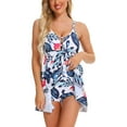 thumbnail image 5 of hirigin Casual Sexy Backless Camisole for Women ,Dress + Shorts , Floral Print Hollow Sexy Deep V-neck, A-line Version Cool Summer Clothing Summer Bikin, 5 of 6