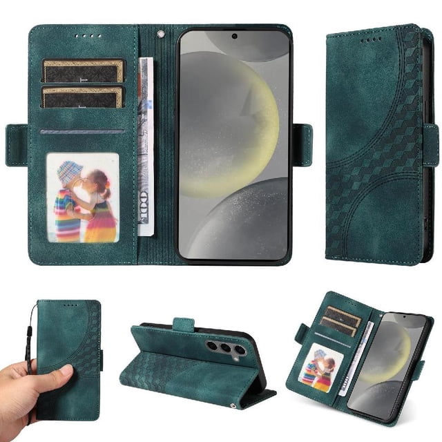 Funda GANGXUN para Samsung Galaxy S24 Plus con diseño acolchado elegante, cuero PU, protección total y ajuste preciso