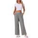thumbnail image 2 of Pantalones de pijama de algodón para mujer INSPIRE CHIC con cintura elástica, sueltos, pantalones de lounge con bolsillos, pantalones de sudadera L a rayas negras, 2 of 6