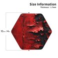 thumbnail image 2 of Yiaed Abstract Red Textured Canvas Print Leather Coasters for Drinks - Cup Coasters Coffee Table Kitchen Table Bar, Home & Office Gifts Handmade Drink Coasters-Hexagon, 2 of 6