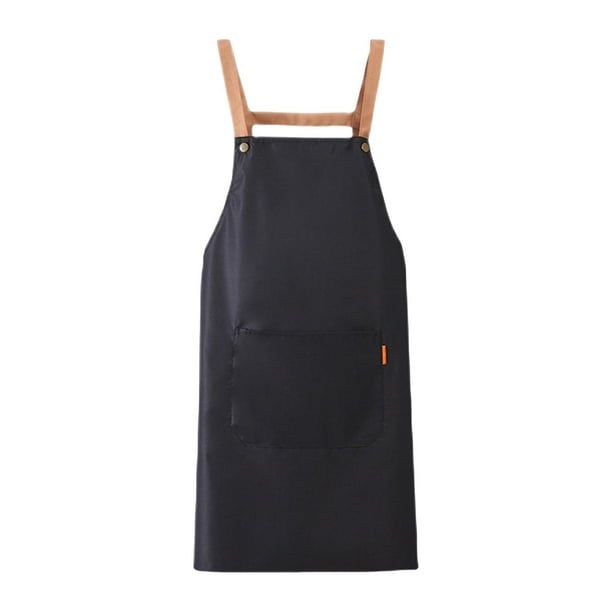Delantal impermeable con bolsillo grande Duradero, Transpirable de limpieza Cocina Delantal de cocina para hornear Hogar Cocina Cocinar Unisex Negro Sunnimix delantal de cocina