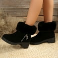 thumbnail image 5 of POROPL Womens Boots Ankle Fashion Winter Fleece Furry Shoes,Boots Size 6, 5 of 9