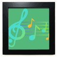 thumbnail image 1 of Cadre Photo Carré Noir Musical Fluorescence pour Mur Ou Table, 1 of 3