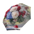 thumbnail image 2 of YAZAOO One-Touch Auto Open Close Rain Umbrella With Creative Vibrant Floral Bouquet Pattern, 2 of 7