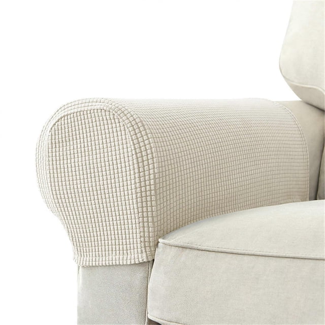 Elegant Sofa Armrest Cover Chair Armrest Covers For Living Room Furniture Protection Polyester Couch Arm Protectors, Burgundy