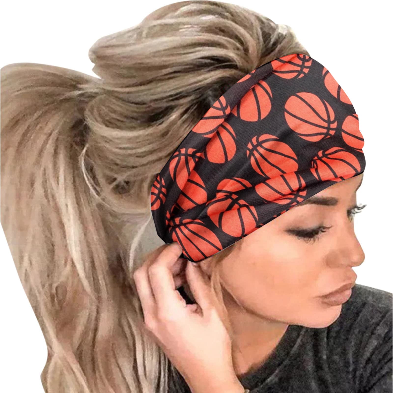 Hair Bands For Women's Hair Women Fashion Ball Print Elastic Headband