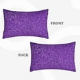 thumbnail image 4 of Daiia Glitter Purple Bedding Waterproof Pillow Protector Zippered Queen – Bed Bug Proof Pillow Encasement-20"x30", 4 of 9