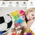 thumbnail image 3 of COMIO Soccer Blanket for Boys Girls Kids, Soccer Gifts for Boys Girls, Soft Soccer Team Blanket Gifts, 3 of 6