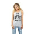 thumbnail image 2 of Thread Tank All Good In The Woods Women's Sleeveless Flowy Racerback Tank Top Sport Grey 2X-Large, 2 of 5