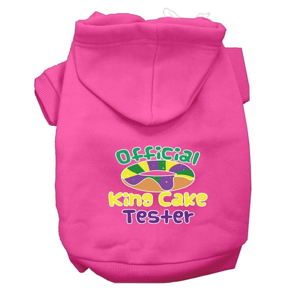 Pet Dog  Cat Hoodie Screen Printed, "King Cake Tester"