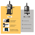 thumbnail image 6 of Vicluke 12” Outdoor Pizza Oven - Double Grill, Foldable Shelves, Removable Wheels, 6 of 7