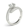 thumbnail image 3 of 14k White Gold Round Diamond Bypass Engagement Ring 1 1/2 cttw Size 5, 3 of 4