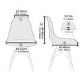 thumbnail image 4 of Stretchable Shell Chair Cover Solid Color Weddings Ceremonies Mid-Century Modern yellow, 4 of 8