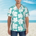 thumbnail image 4 of Balery Vintage Floral Print Men's Hawaiian Shirts Short Sleeve Beach Shirt Relaxed Fit Vacation Button Down Shirts-, 4 of 9