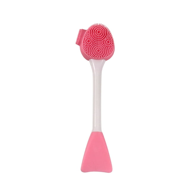 Cepillo limpiador facial de silicona de doble extremo 2 en 1 y cepillo para masaje de limpieza profunda, herramienta de belleza facial